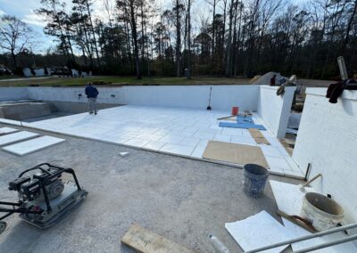 Pool shell under construction at the Cahaba Living project